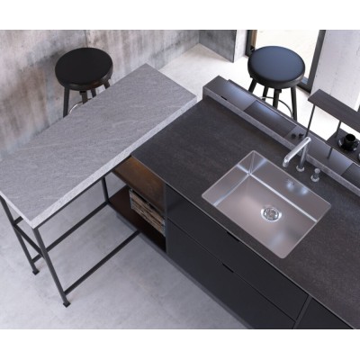 Schock new technick n100ls Einzelbeckenspüle 52 cm Edelstahl