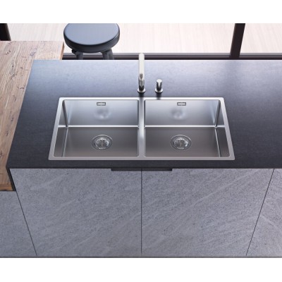 Schock new technick n200 Doppelspüle 74 cm Edelstahl