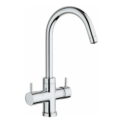 Schock aquapura 4-Wege-Küchenarmatur mit gefiltertem Wasser, chrom