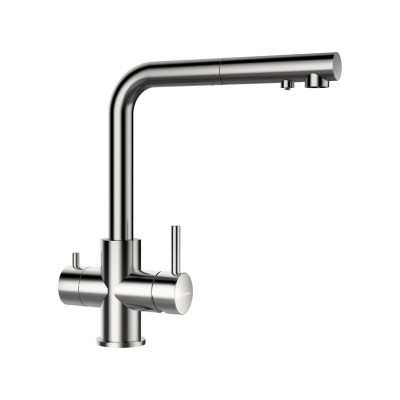 Schock Vitus three-way mixer tap with filtered water, filters and stainless steel shower head