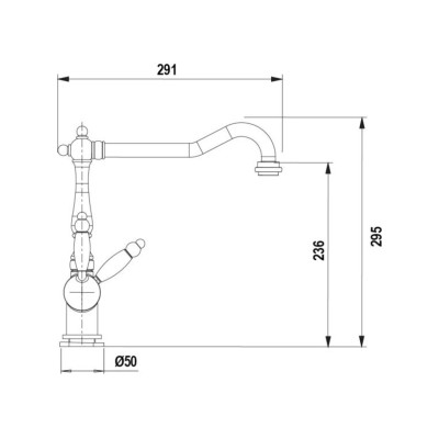 Bateria mieszaczowa Schock Aquapura Style Classic z trzema wyjściami i brązowymi filtrami do wody