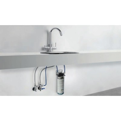Bateria mieszaczowa Schock Aquapura Style Classic z trzema wyjściami i brązowymi filtrami do wody