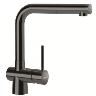 Schock laios rubinetto miscelatore cucina con doccetta gun metal