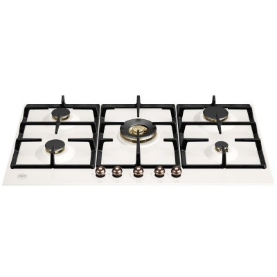 Placa de gas Bertazzoni p905cherac Heritage 90 cm marfil / cobre