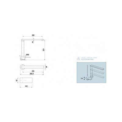 Schock New Aqualift Edelstahl Unterfenster-Küchenarmatur