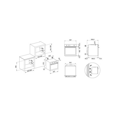 Horno de vapor combinado Schock sfc97ixv Contemporary de 60 cm, color negro