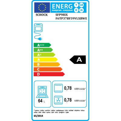 Horno empotrable Schock sfp98ix primus 60 cm acero inoxidable