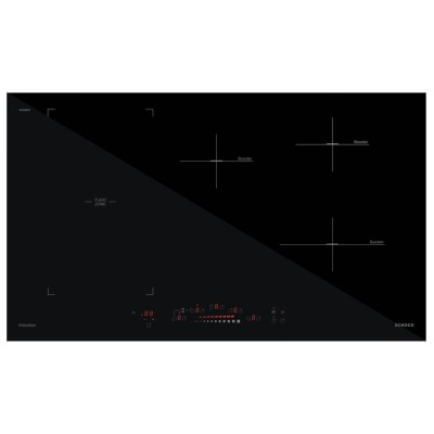 Placa de inducción Schock pc90 stib95bk de 86 cm, color negro
