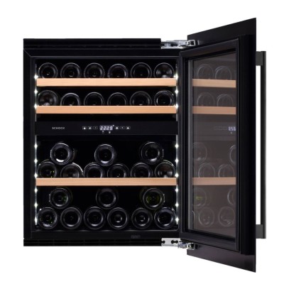 Schock sci72bk wbudowana piwniczka na wino 59 cm h 71 czarne szkło