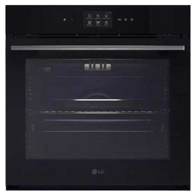 Horno de vapor empotrable LG wsed7667m InstaView de 60 cm, color negro mate