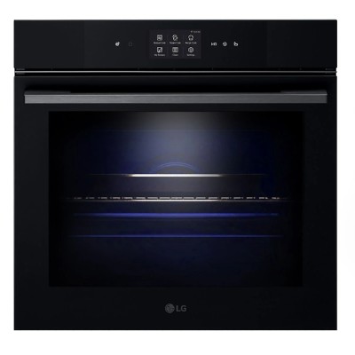 Horno de vapor empotrable LG wsed7667m InstaView de 60 cm, color negro mate