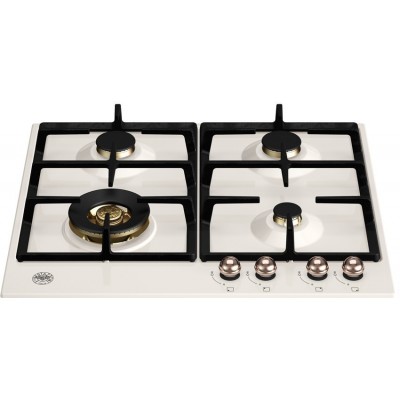 Bertazzoni p604lherac plaque de cuisson à gaz patrimoine 60 cm ivoire / cuivre