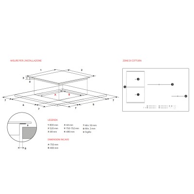 Płyta indukcyjna Lg ci7z3035ba 80cm z czarną szklaną płytą ceramiczną
