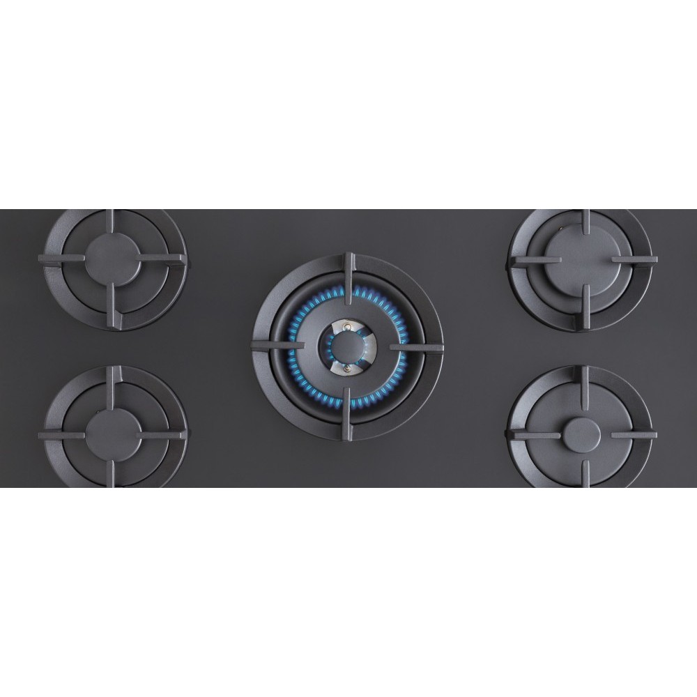 Alpes à 488 / 5G Support Gas Hob 90 cm en acier inoxydable