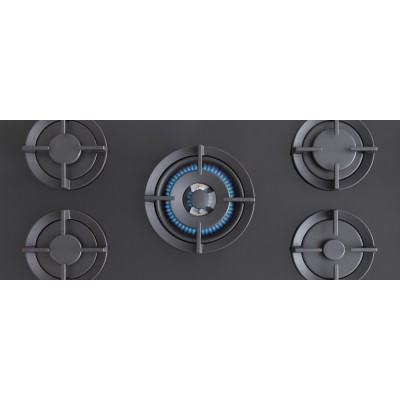 Bertazzoni p905cprogne placa de gas profesional 90 cm vitrocerámica negra