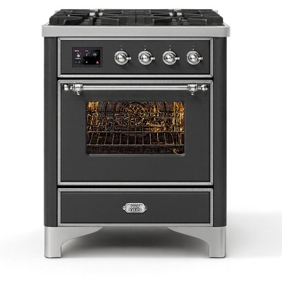 Ilve m07dne3/mg Majestic 70cm Gas-Arbeitsplatte Küche, Graphit matt