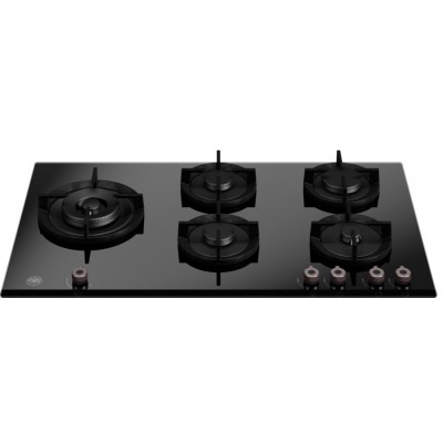 Bertazzoni p905lprogne table de cuisson gaz professionnelle 90 cm vitrocéramique noire