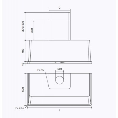 Ilve m30dne3/bk Gas-Tischherd + Majestic 76 cm Dunstabzugshaube, schwarz glänzend