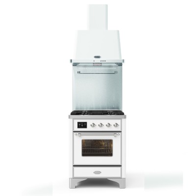Kuchenka gazowa Ilve m07n + okap Majestic 70 cm, biały