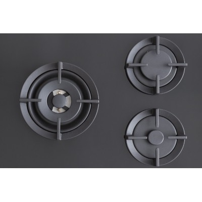 Bertazzoni p905cmodgne table de cuisson à gaz moderne 90 cm vitrocéramique noire