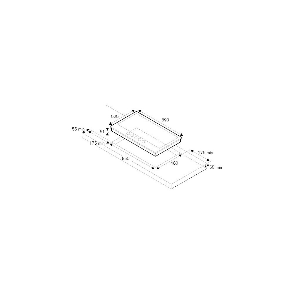 Bertazzoni P905CMODGNE Modern Piano cottura a gas 5 fuochi cm 90 - vetro  nero