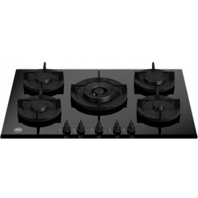 Bertazzoni p755cmodgne modern gas hob 75 cm black glass ceramic