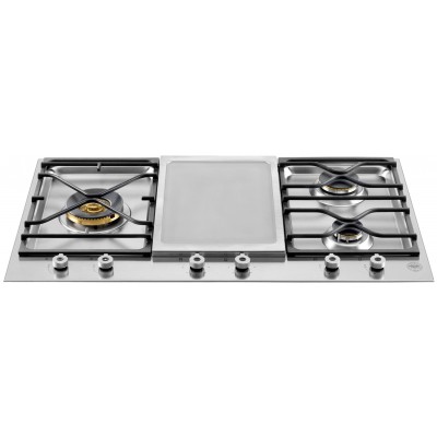 Placa de gas Bertazzoni pm3630gx + teppanyaki 90 cm acero inoxidable