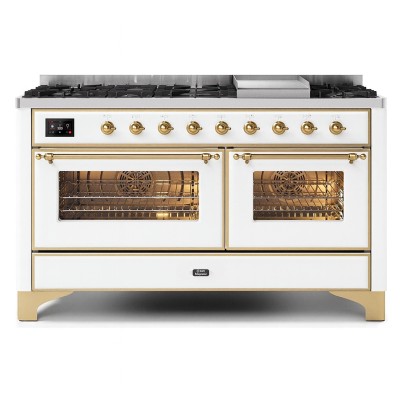 Kuchenka gazowa Ilve m15n-wh + frytownica 150 cm biała