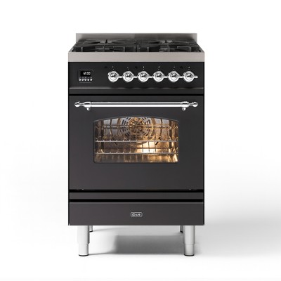Ilve p06n-mg cucina da appoggio gas 60 cm grafite