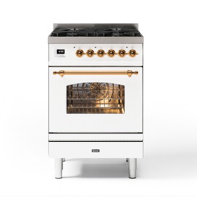 Ilve p06n-wh 60cm biały blat kuchenny gazowy