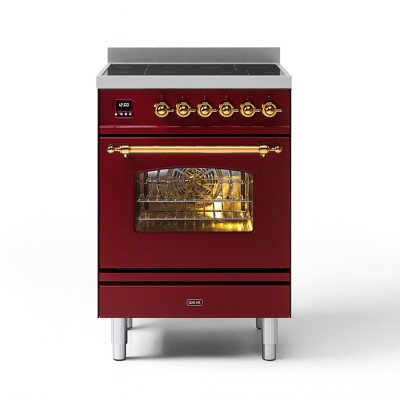 Plaque de cuisson à induction de comptoir Ilve pi064ne3-bu 60 cm, rouge bordeaux