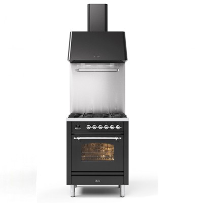Kuchenka gazowa Ilve p07n-mg + okap kuchenny 70 cm, grafit