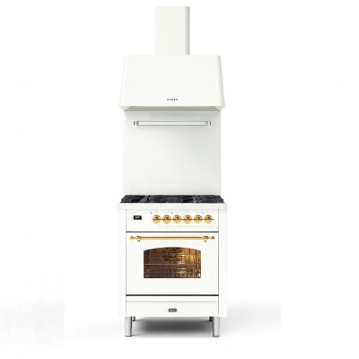 Kuchenka gazowa Ilve p07n-wh + okap biały 70 cm