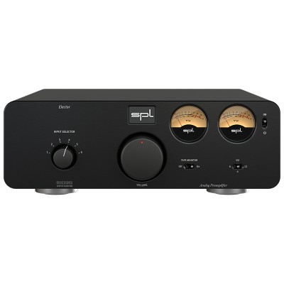 Preamplificador estéreo Hi-Fi SPL Elector negro, plateado y rojo