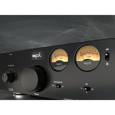 Preamplificador estéreo Hi-Fi SPL Elector negro, plateado y rojo