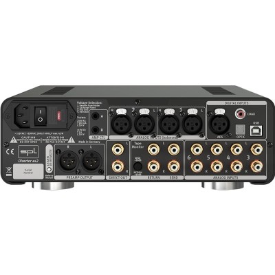 SPL Director Mk2 Stereo-Vorverstärker mit integriertem DAC Hi-Fi Schwarz, Silber, Rot
