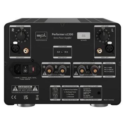 Amplificateur de puissance stéréo Hi-Fi SPL Performer s1200
