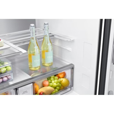 Refrigerador Samsung rf65dg9h0eb1ef de 90 cm y 4 puertas con Family Hub AI y sistema de bebidas