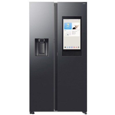 Lodówka i zamrażarka Samsung RS90F66BEFEF 91 cm Family Hub Side-by-Side – antracyt
