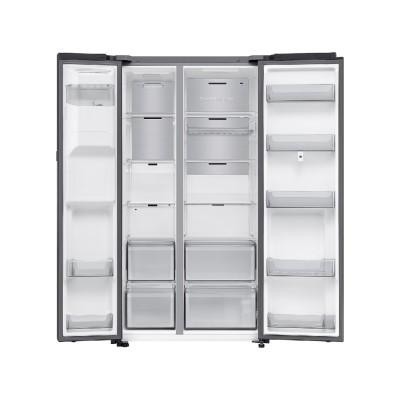 Réfrigérateur-congélateur côte à côte Samsung RS90F66BEFEF Family Hub 91 cm - Anthracite
