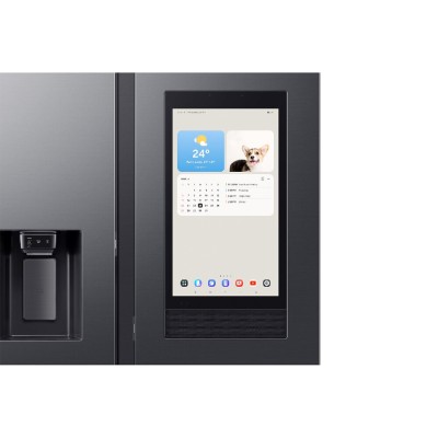 Lodówka i zamrażarka Samsung RS90F66BEFEF 91 cm Family Hub Side-by-Side – antracyt
