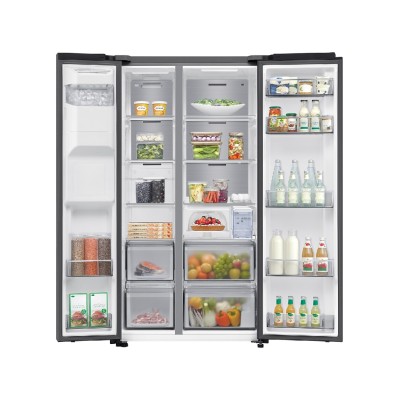 Lodówka i zamrażarka Samsung RS70F65KEFEF 91 cm Side-by-Side - antracyt
