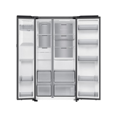 Refrigerador y congelador Samsung RS90F64EDFEF de 91 cm, lado a lado, antracita