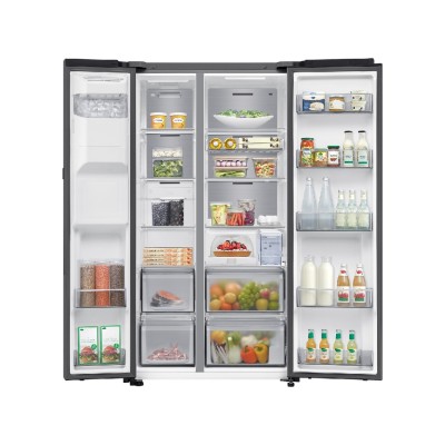 Lodówka i zamrażarka Samsung RS90F65EDTEF 91 cm typu side-by-side – stal nierdzewna