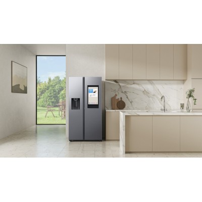 Réfrigérateur-congélateur Samsung rs90f67betef Family Hub côte à côte 90 cm - argent