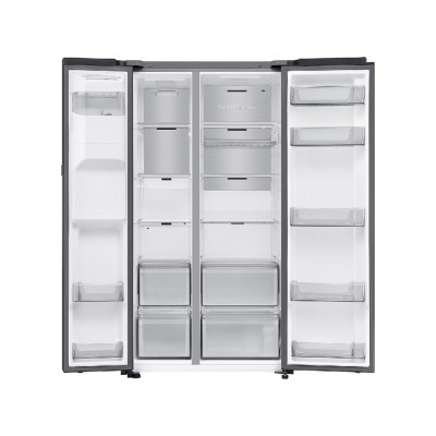 Samsung RS80F66KBFEF Side-by-Side Kühl- und Gefrierschrank, 91 cm, Schwarz