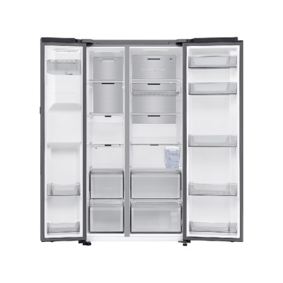 Réfrigérateur-congélateur côte à côte Samsung rs80f67kctef 91 cm - argent