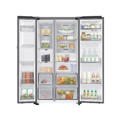 Réfrigérateur-congélateur côte à côte Samsung rs80f67kctef 91 cm - argent