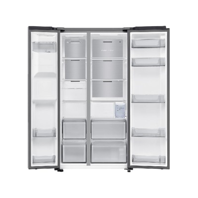 Lodówka i zamrażarka Samsung RS70F65KETEF 91 cm Side-by-Side – stal nierdzewna