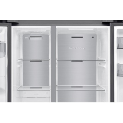 Réfrigérateur-congélateur côte à côte Samsung RS70F65KETEF 91 cm - Acier inoxydable